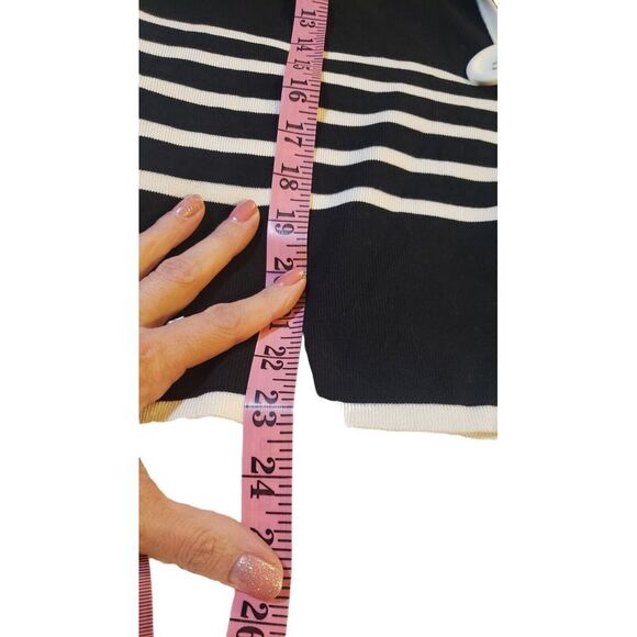 Vintage DESIGN HISTORY Black SILK Blend Knit Collared Cardigan Sweater Jacket‎ L - Picture 11 of 15